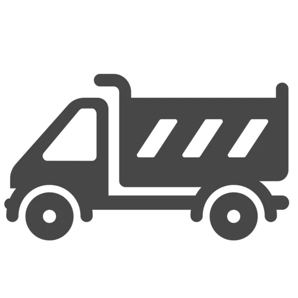 建筑倾卸卡车重型机械图标实型 — 图库矢量图片