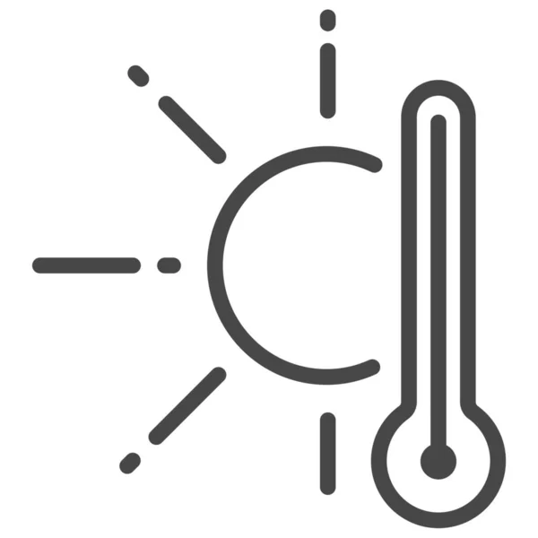 Calor Golpe Calor Icono Caliente Estilo Esquema — Vector de stock