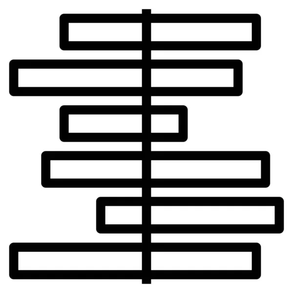 Balkendiagramm Datensymbol Outline Stil — Stockvektor
