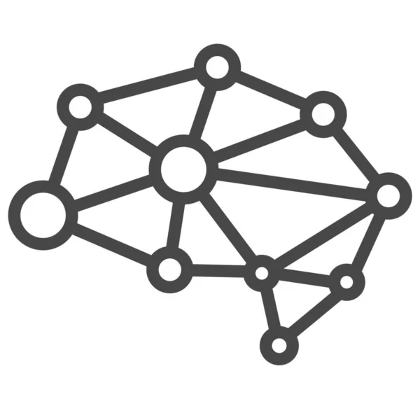 Algorithmus Datenlabor Symbol Outline Stil — Stockvektor