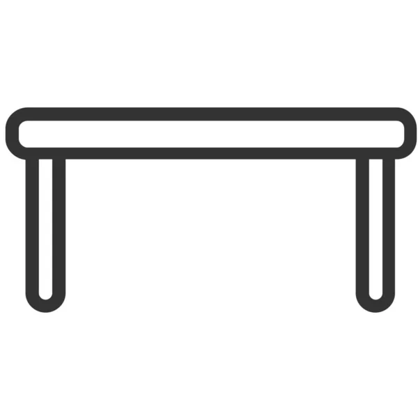 Eettafel Meubels Icoon Outline Stijl — Stockvector