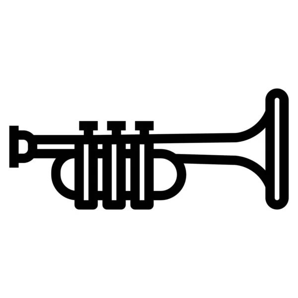 Instrumento Jazz Icono Música Categoría Recreación Hobbies — Vector de stock