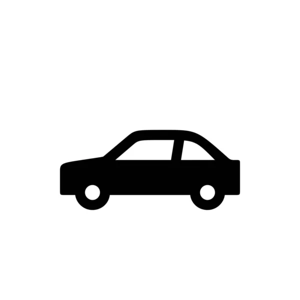 Car Coupe Side Icon Solid Style — Stock Vector