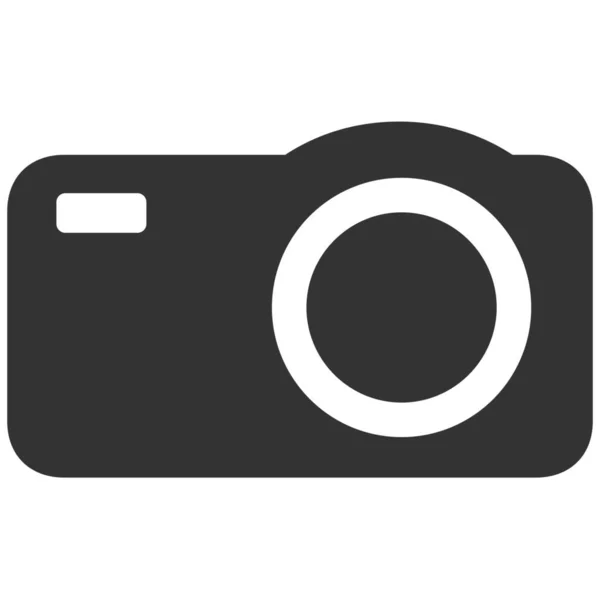 Camera Digital Camera Photography Icon Solid Style — Stock Vector