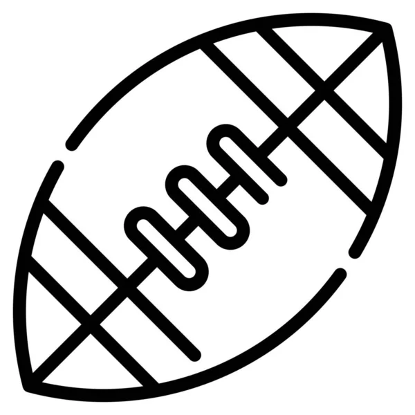 Американська Осіння Футбольна Ікона Контурному Стилі — стоковий вектор