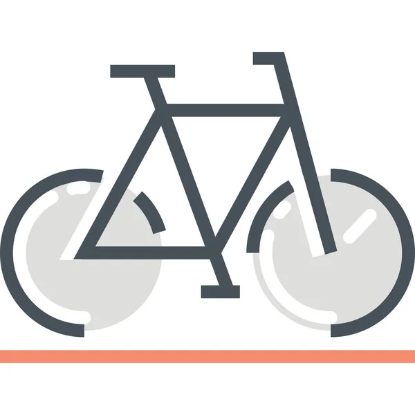Bicicleta Ciclista Icono Del Ciclo Estilo Plano — Vector de stock