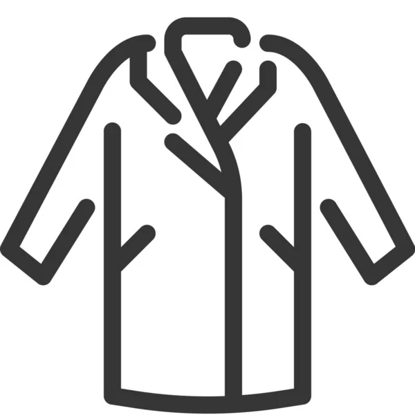 Odzież Moda Bluza Ikona Stylu Zarys — Wektor stockowy