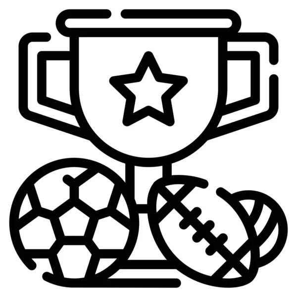 Cup Football Rugby Icon — Stock Vector
