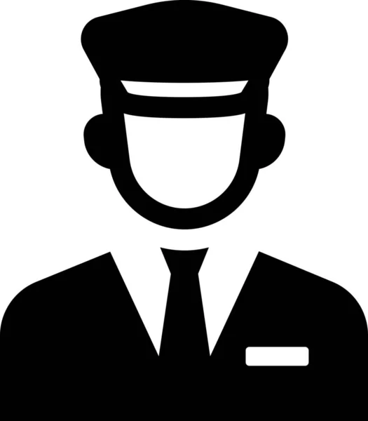 Concierge机长立体风格的司机图标 — 图库矢量图片