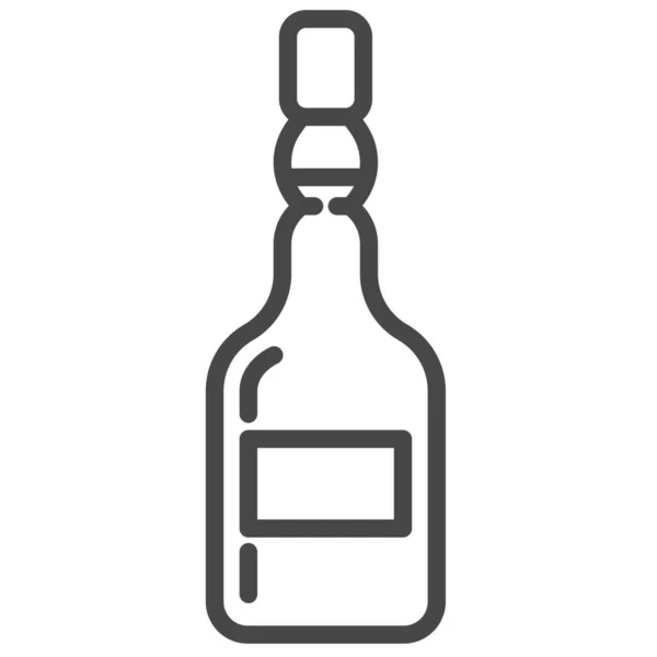 Ikon Minuman Beralkohol Dalam Gaya Outline - Stok Vektor
