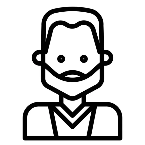 Avatar Bart Ikone Outline Stil — Stockvektor