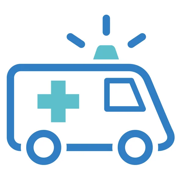Ambulancia Icono Médico Emergencia Estilo Esquema — Vector de stock