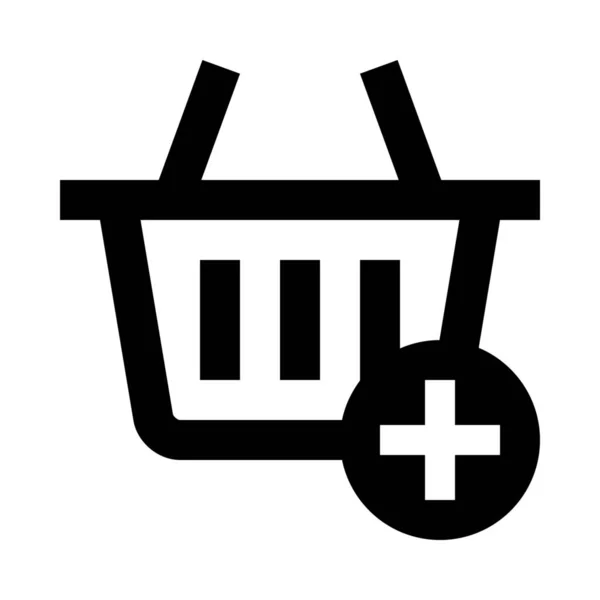 Warenkorb Symbol Der Kategorie Shopping Commerce — Stockvektor