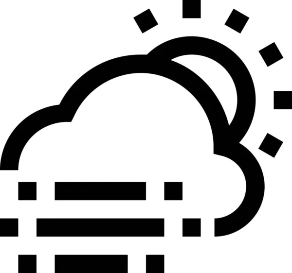 Ikona Prognózy Cloudu Stylu Osnovy — Stockový vektor