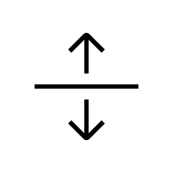 Icono Vertical Escala Flecha Estilo Esquema — Archivo Imágenes Vectoriales