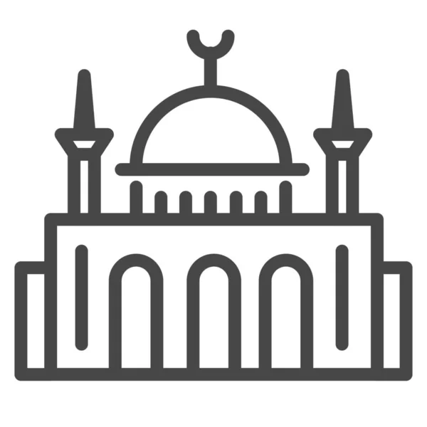 Accommodatie Moskee Paleis Icoon Contourstijl — Stockvector