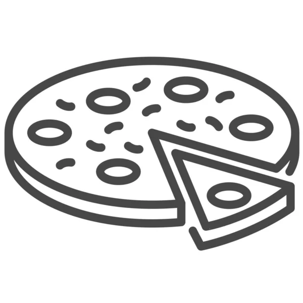 Comida Italiana Ícono Italia Estilo Esquema — Vector de stock