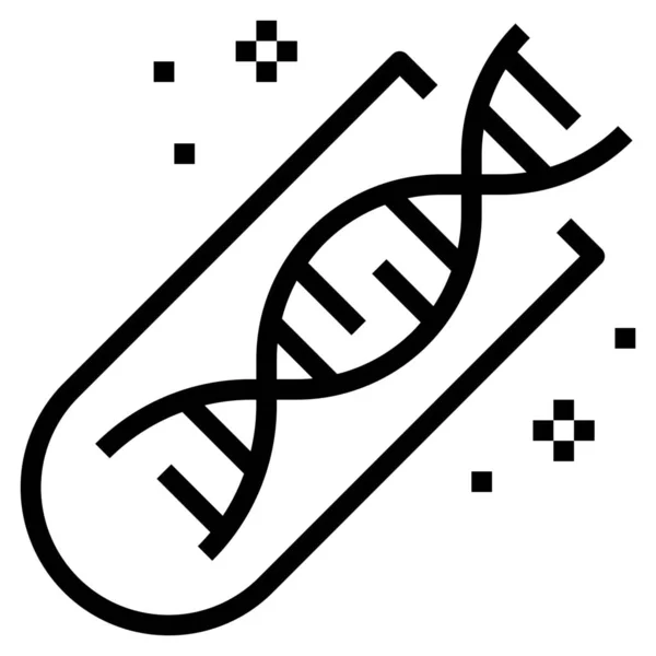 轮廓型生物Dna基因图标 — 图库矢量图片
