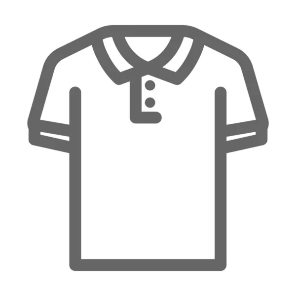 Polo Tela Icono Camisa Estilo Del Esquema — Vector de stock