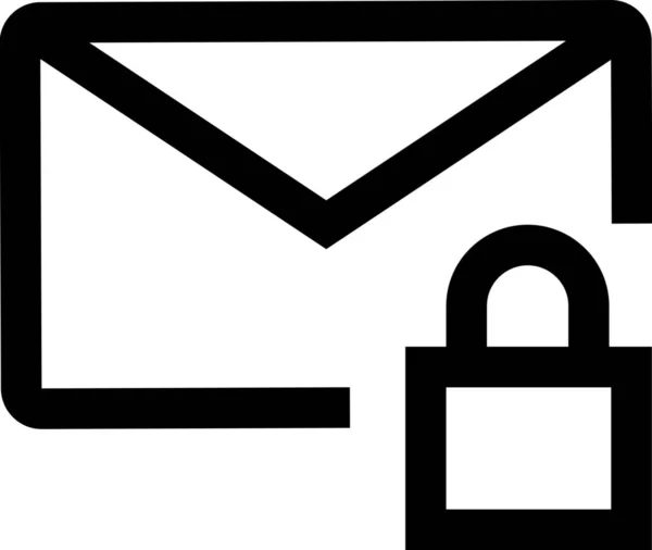 Mail Ikona Listu Zarysie — Wektor stockowy