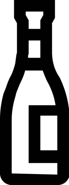 Иконка Спиртового Стекла Стиле Абрис — стоковый вектор
