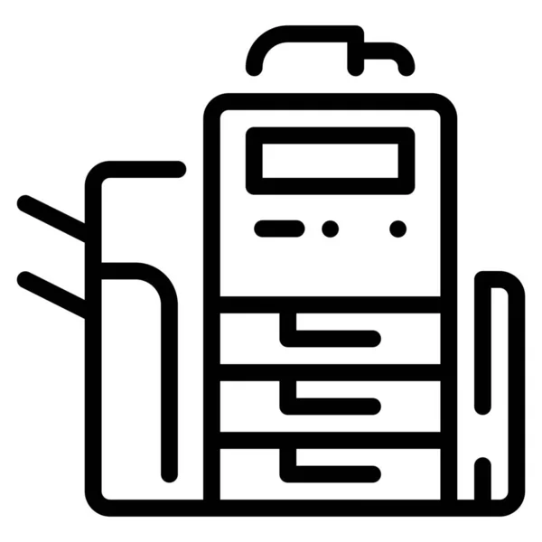 Kopieerapparaat Kopieer Elektronisch Icoon Outline Stijl — Stockvector