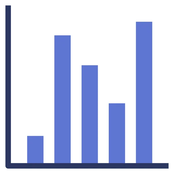 Bar Distribution Graph Icon Flat Style — Stock Vector