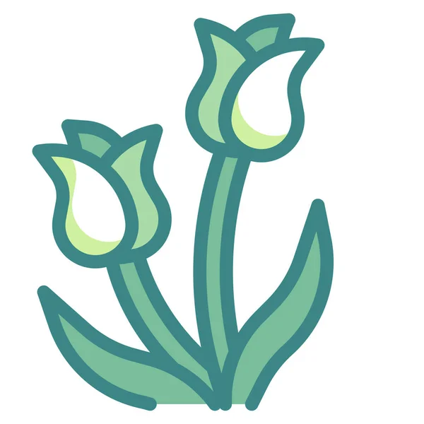 Flor Icono Flora Botánica Categoría Pascua — Vector de stock