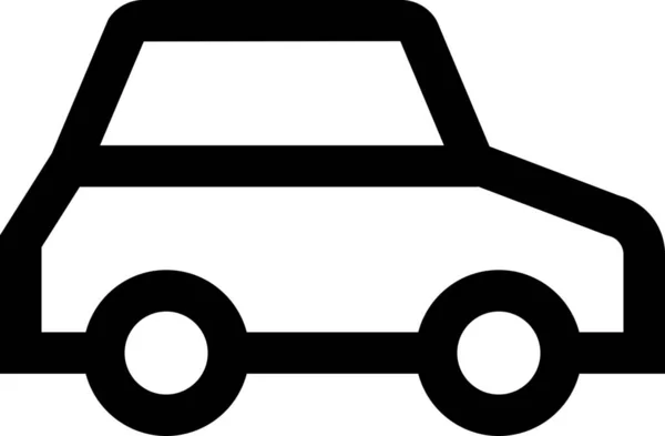 Icono Tráfico Vial Coche Estilo Esquema — Vector de stock