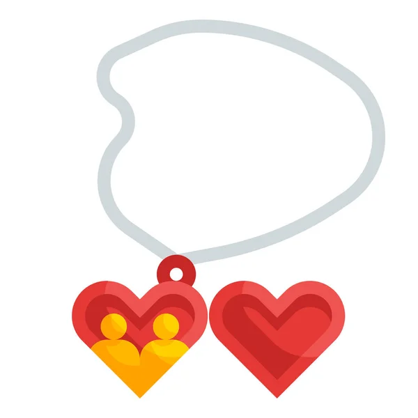 Locket Necklace Valentines Icon Valentine Day Category — Stock Vector