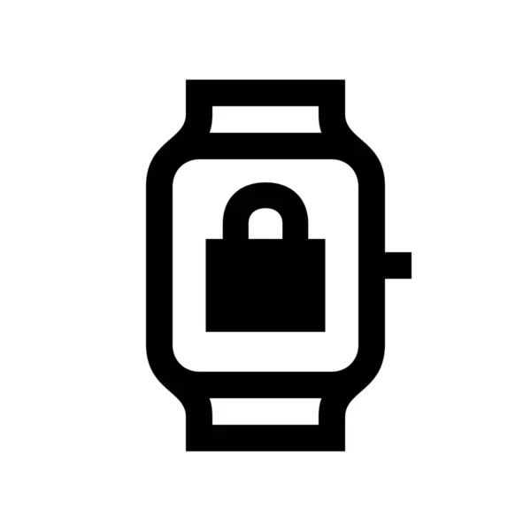 Gerät Blockiertes Smart Icon Outline Stil — Stockvektor