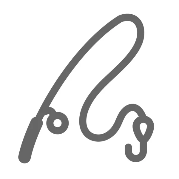 Bracket Fishing Fishing Rod Icon Outline Style — Stock Vector