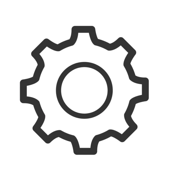 Config Gear Optimization Icon Outline Style — Stock Vector