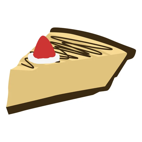 Bakery Cake Cheese Cake Icon Flat Style — Stock Vector