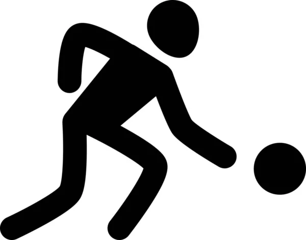 Atleet Bal Basketbal Pictogram Solid Stijl — Stockvector