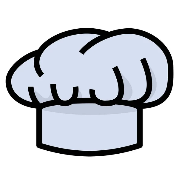 Bake Chef Cooking Icon Filled Outline Style — Stock Vector