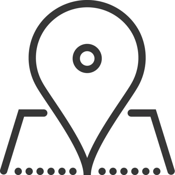 Иконка Местоположения Адреса Стиле Outline — стоковый вектор