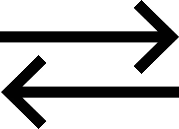 箭头两种方式固体图标固体风格 — 图库矢量图片