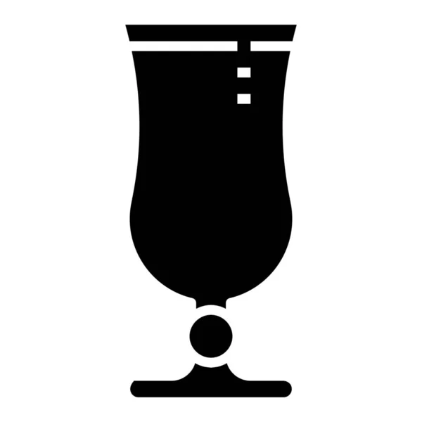 Drank Cocktail Glas Icoon Solid Stijl — Stockvector