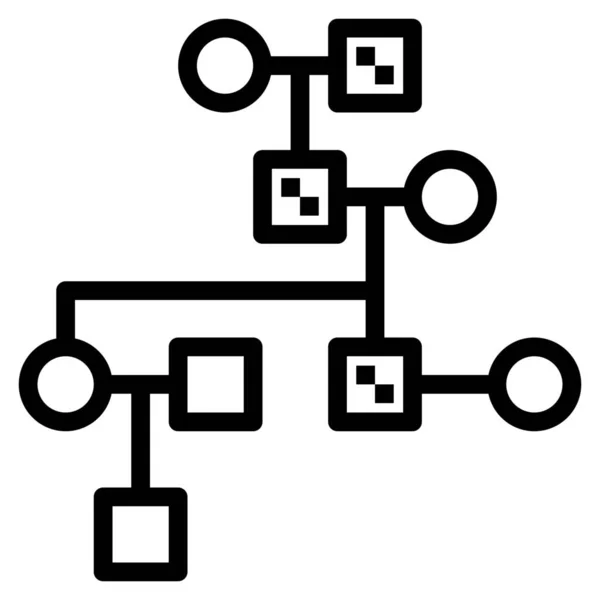 Diagrammdaten Familiensymbol Outline Stil — Stockvektor