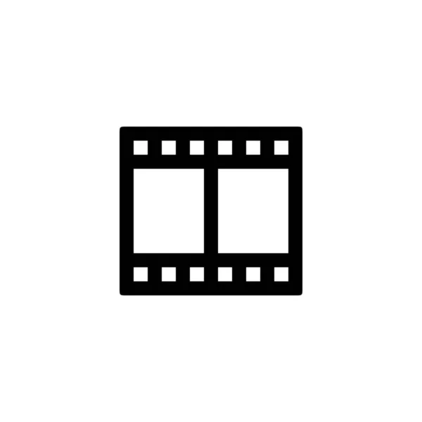 Film Media Solid Icon Solid Style — Stockový vektor