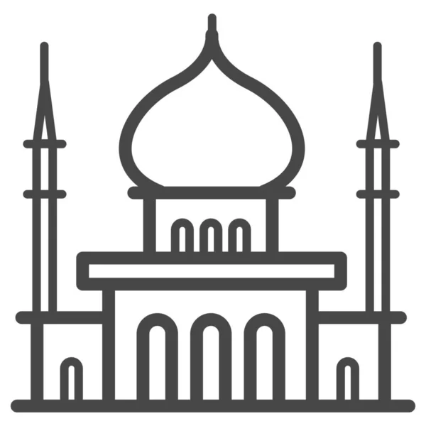 Construcción Islam Icono Islámico Estilo Esquema — Archivo Imágenes Vectoriales