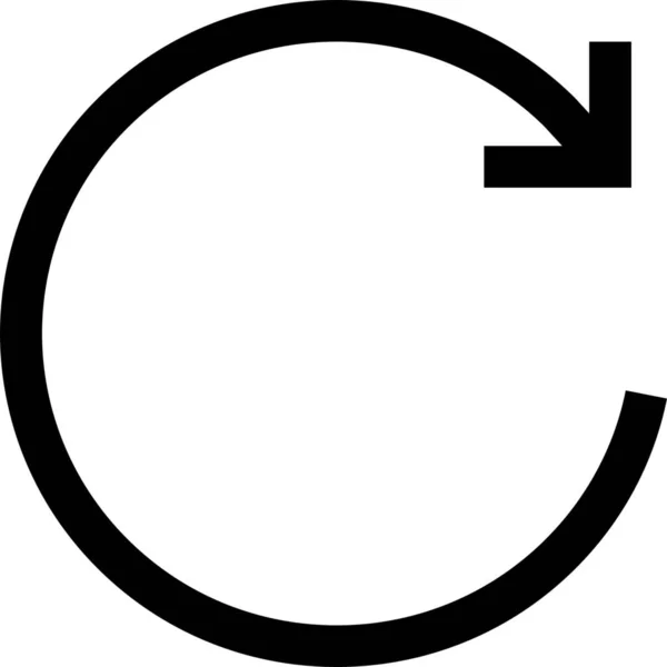 Pfeil Circle Refresh Symbol Solid Stil — Stockvektor