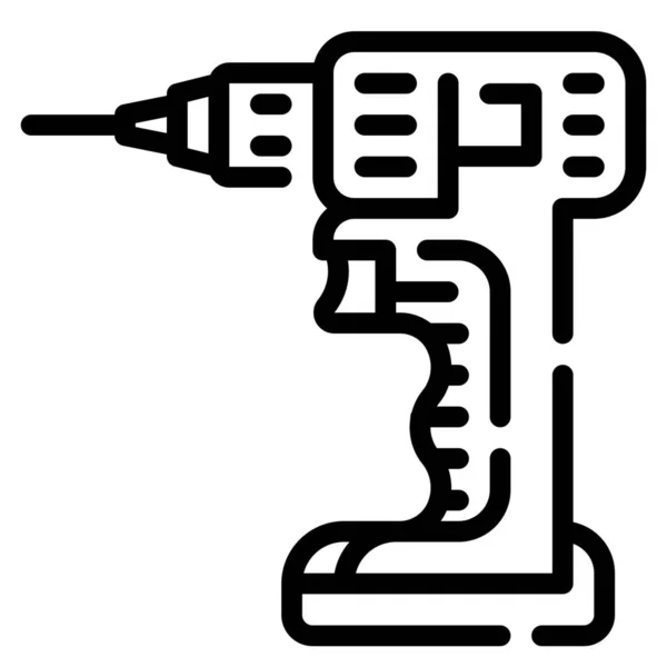 工具和施工类别中的施工钻孔机图标 — 图库矢量图片