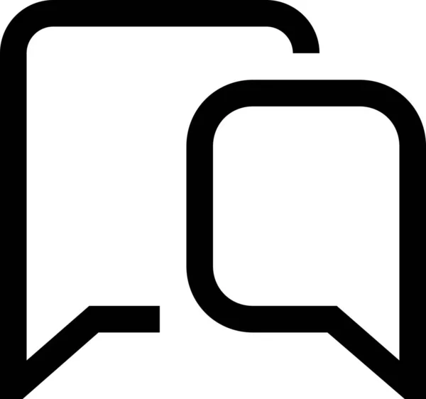 Bubble Chat Dialog Symbol Umrissstil — Stockvektor