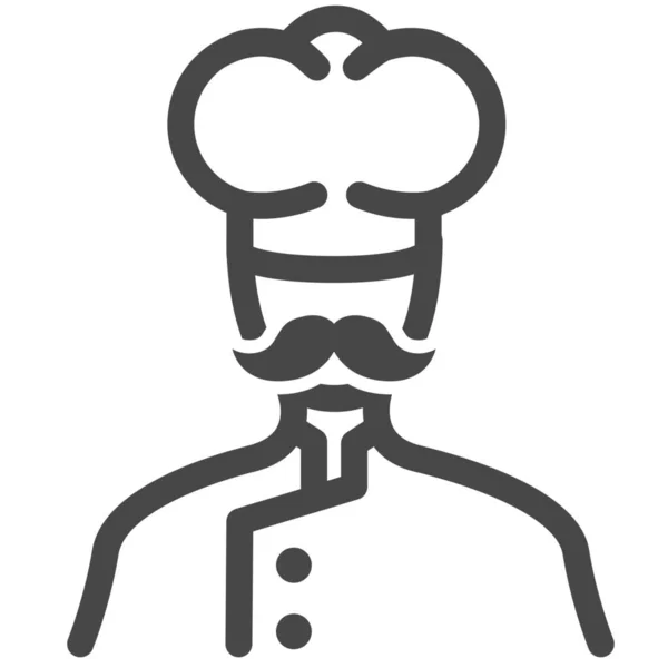 Chef Kok Job Icoon Solid Stijl — Stockvector