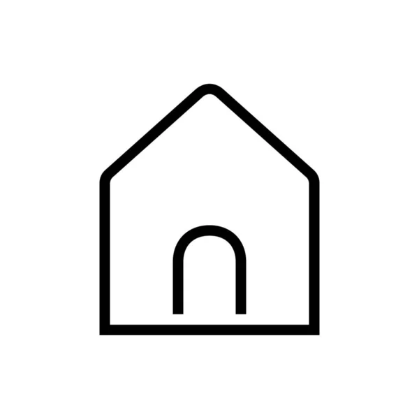 Budova Domu Ikona Stylu Osnovy — Stockový vektor
