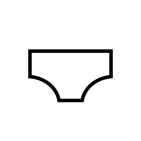Kleidung Unterhosen Höschen Symbol Outline Stil — Stockvektor