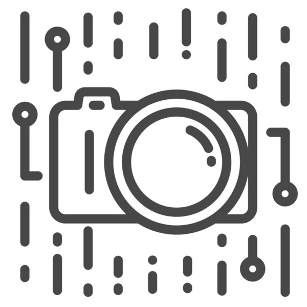 카메라 디지털 아이콘의 스타일 — 스톡 벡터