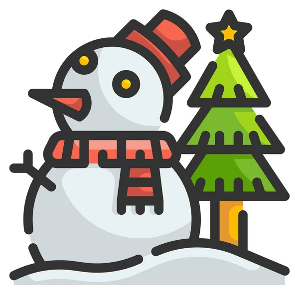Weihnachtssymbole Mit Kiefernornament — Stockvektor